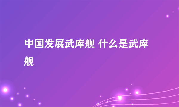 中国发展武库舰 什么是武库舰