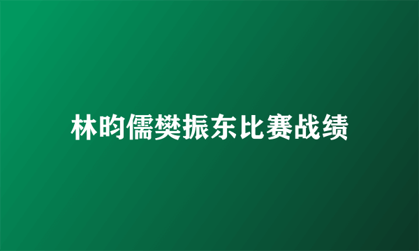 林昀儒樊振东比赛战绩