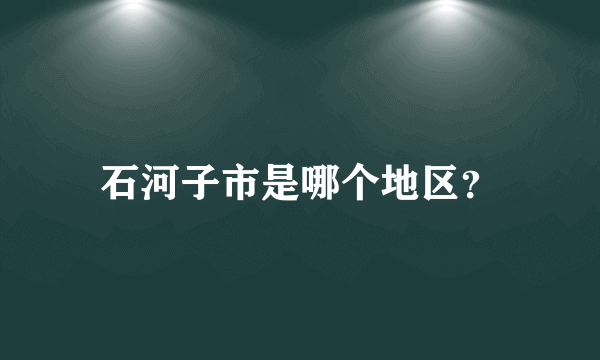 石河子市是哪个地区？