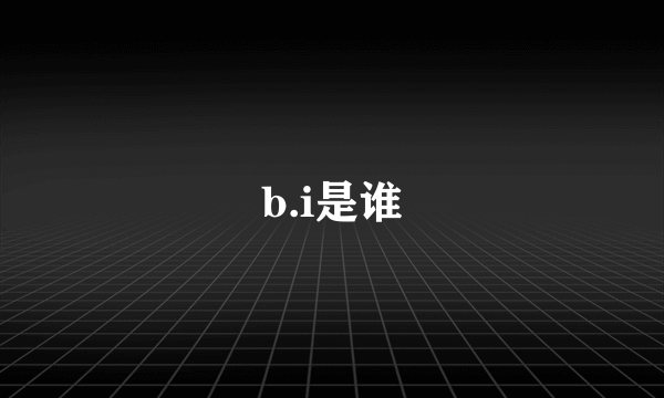 b.i是谁