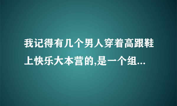 我记得有几个男人穿着高跟鞋上快乐大本营的,是一个组合，把视频的网址发给我