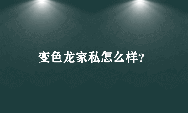 变色龙家私怎么样？