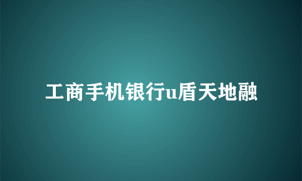 工商手机银行u盾天地融