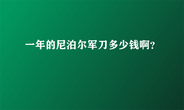 一年的尼泊尔军刀多少钱啊？