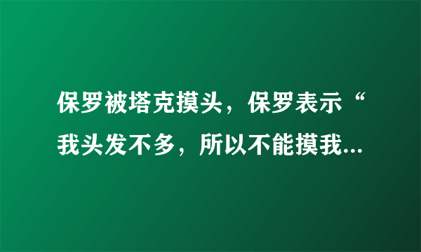 保罗被塔克摸头，保罗表示“我头发不多，所以不能摸我的头”对此你怎么看？