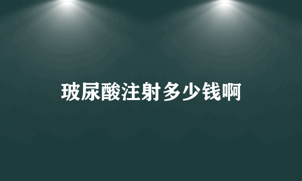 玻尿酸注射多少钱啊