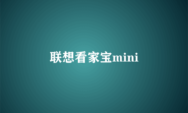 联想看家宝mini