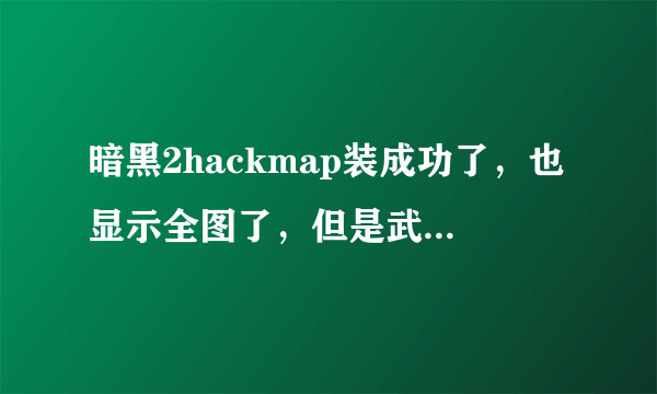 暗黑2hackmap装成功了，也显示全图了，但是武器不显示speed和range