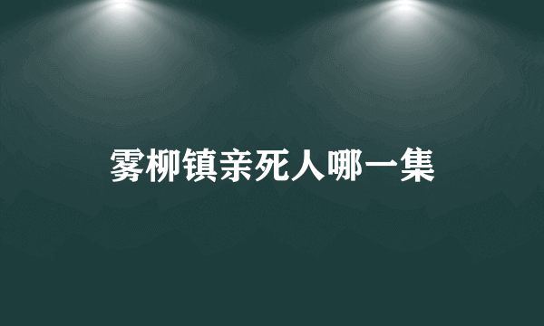 雾柳镇亲死人哪一集