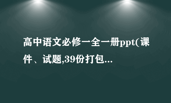 高中语文必修一全一册ppt(课件、试题,39份打包)人教课标版13