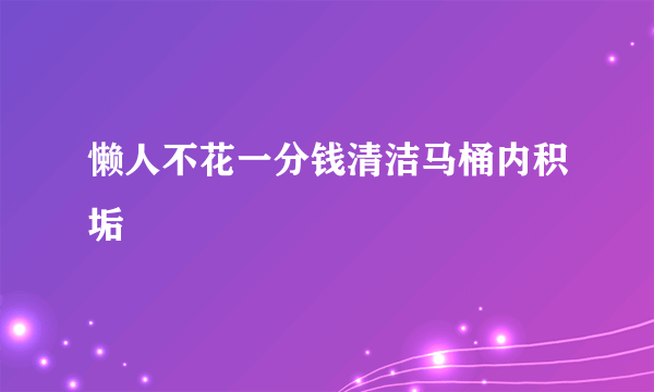 懒人不花一分钱清洁马桶内积垢