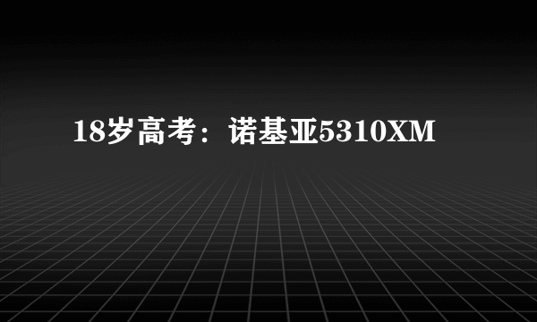 18岁高考：诺基亚5310XM