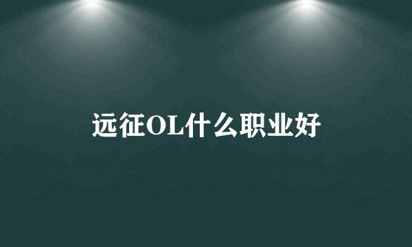 远征OL什么职业好