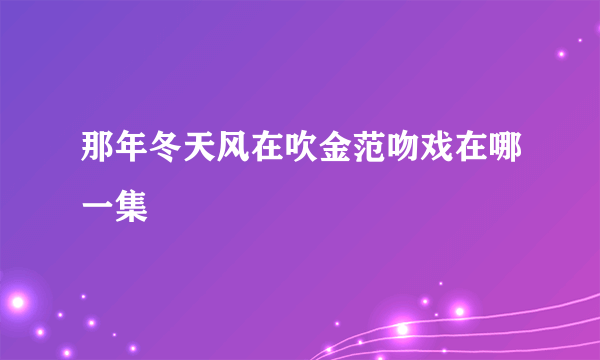 那年冬天风在吹金范吻戏在哪一集