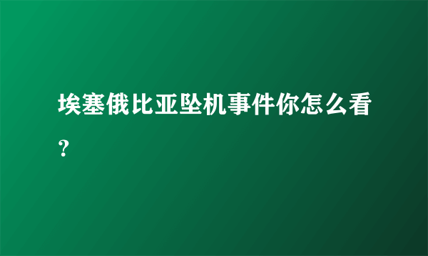 埃塞俄比亚坠机事件你怎么看？