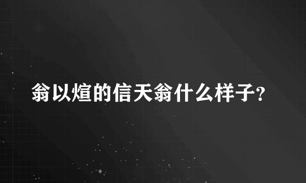 翁以煊的信天翁什么样子？