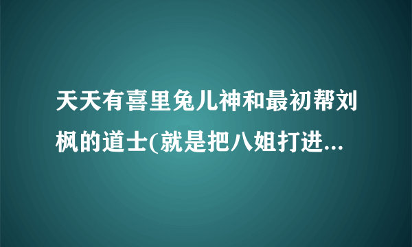 天天有喜里兔儿神和最初帮刘枫的道士(就是把八姐打进坑里的那个)是一个人吗，谢谢