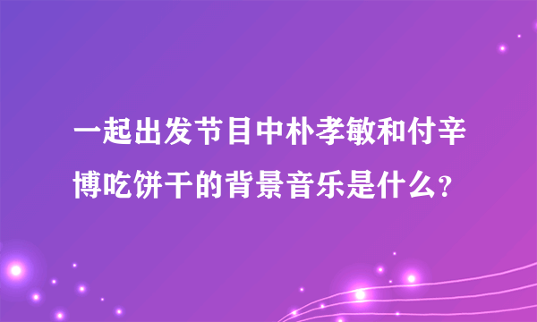 一起出发节目中朴孝敏和付辛博吃饼干的背景音乐是什么？