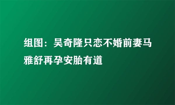 组图：吴奇隆只恋不婚前妻马雅舒再孕安胎有道