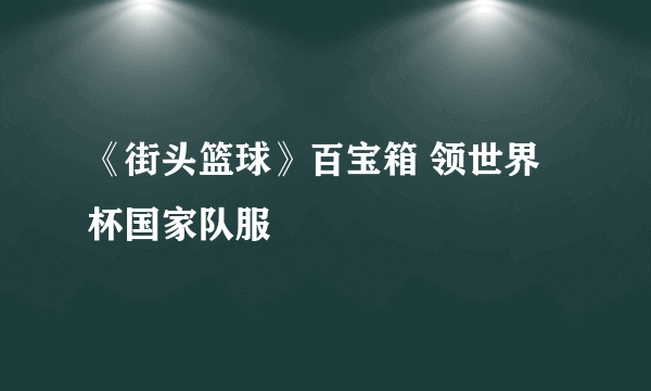 《街头篮球》百宝箱 领世界杯国家队服