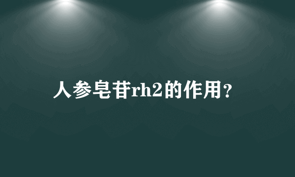 人参皂苷rh2的作用？