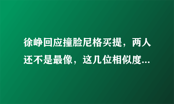 徐峥回应撞脸尼格买提，两人还不是最像，这几位相似度高达90%