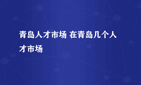 青岛人才市场 在青岛几个人才市场