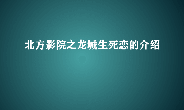 北方影院之龙城生死恋的介绍