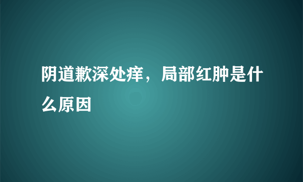 阴道歉深处痒，局部红肿是什么原因