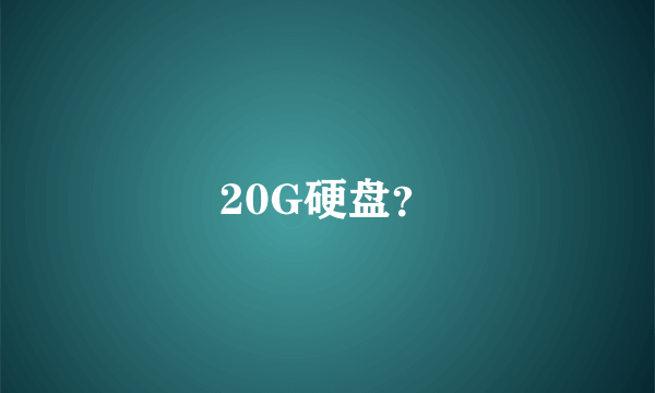 20G硬盘？