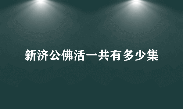 新济公佛活一共有多少集