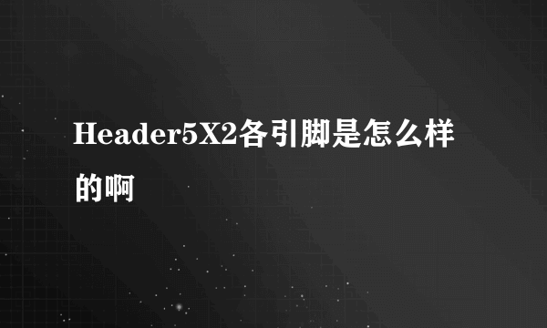 Header5X2各引脚是怎么样的啊