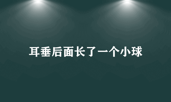 耳垂后面长了一个小球