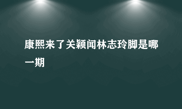 康熙来了关颖闻林志玲脚是哪一期