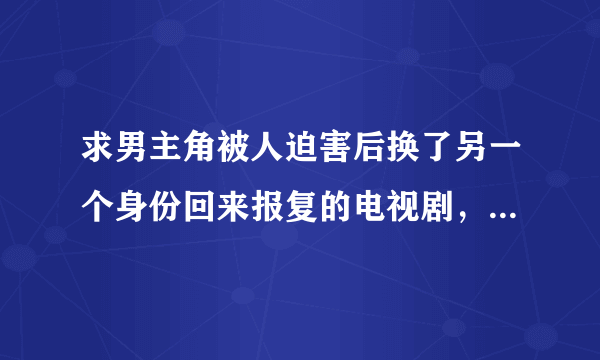 求男主角被人迫害后换了另一个身份回来报复的电视剧，如：重生门 绿蔷薇