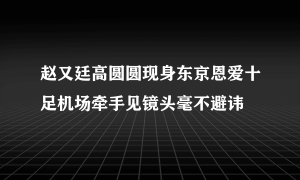 赵又廷高圆圆现身东京恩爱十足机场牵手见镜头毫不避讳