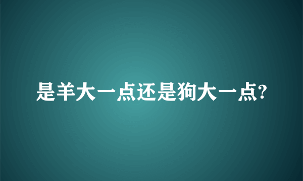 是羊大一点还是狗大一点?