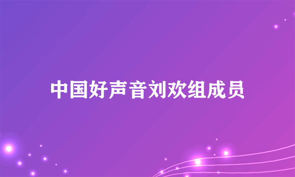 中国好声音刘欢组成员