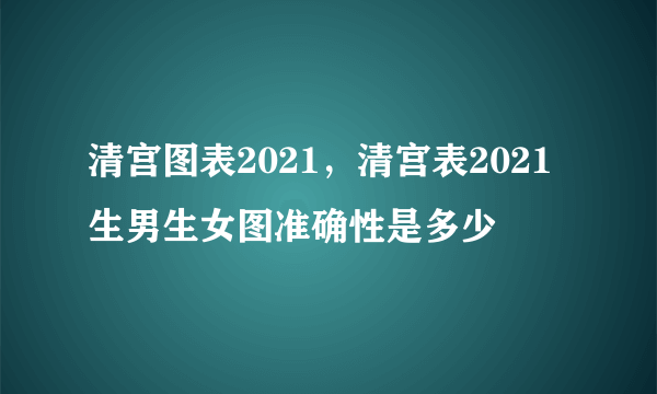 清宫图表2021，清宫表2021生男生女图准确性是多少