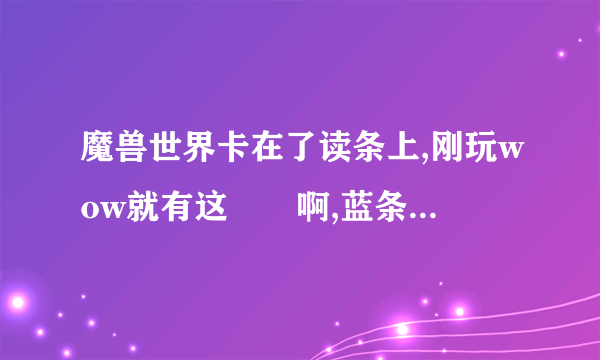 魔兽世界卡在了读条上,刚玩wow就有这問題啊,蓝条一直不动