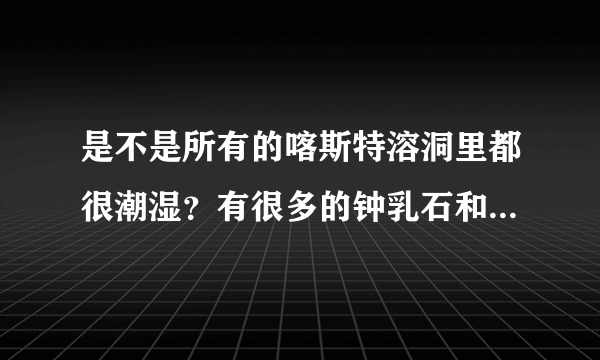 是不是所有的喀斯特溶洞里都很潮湿？有很多的钟乳石和石笋啊什么的？