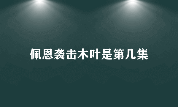 佩恩袭击木叶是第几集