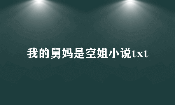 我的舅妈是空姐小说txt