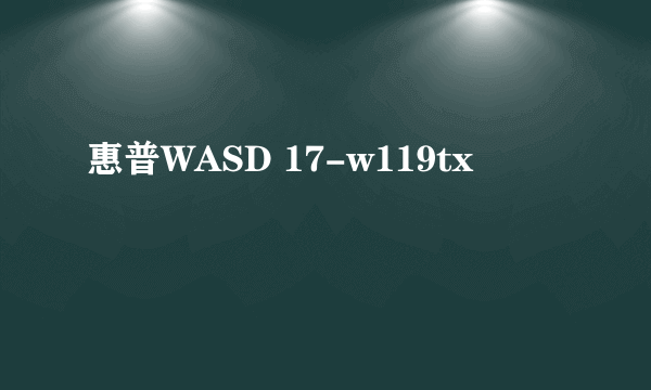 惠普WASD 17-w119tx