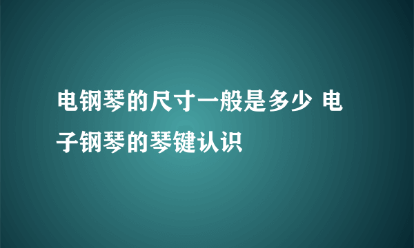 电钢琴的尺寸一般是多少 电子钢琴的琴键认识