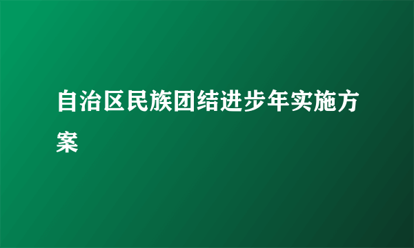 自治区民族团结进步年实施方案