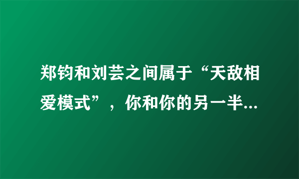 郑钧和刘芸之间属于“天敌相爱模式”，你和你的另一半是如何相处的？