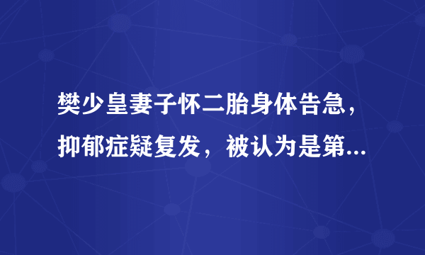 樊少皇妻子怀二胎身体告急，抑郁症疑复发，被认为是第三者压力大