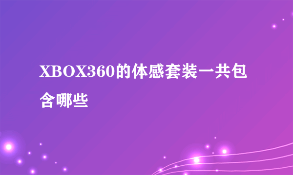 XBOX360的体感套装一共包含哪些