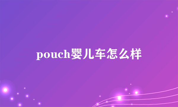 pouch婴儿车怎么样